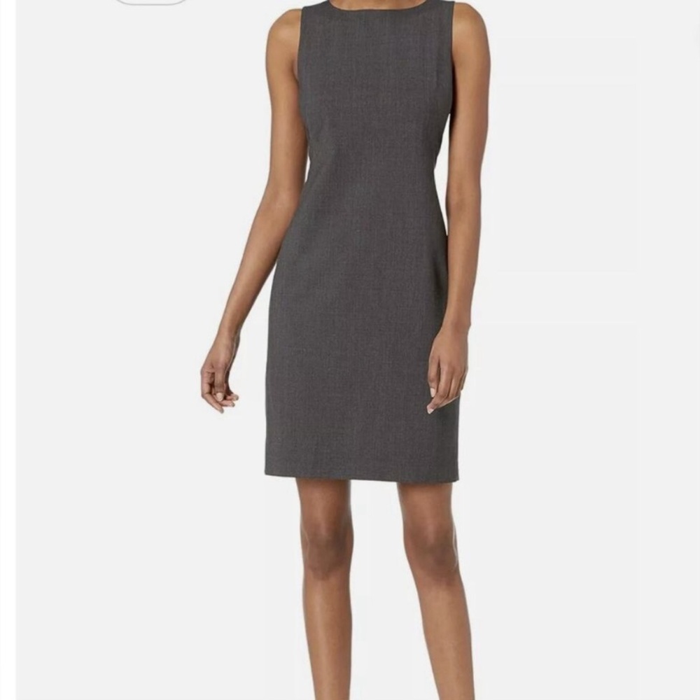 Theory Betty 2B Edition Sheath Suiting Dress Charcoal Gray 2
